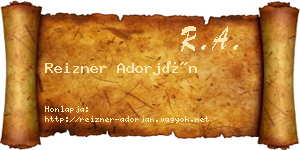 Reizner Adorján névjegykártya